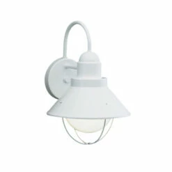 Cheapest 🥰 Kichler Lighting Seaside Collection White Outdoor 1-light Wall Sconce 👏