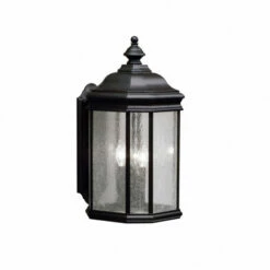 Coupon ⭐ Kichler Lighting Kirkwood Collection 3-light Black Outdoor Wall Sconce 😉