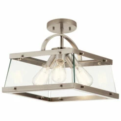 Cheap 👍 Kichler Lighting Darton 3-Light Pendant/Semi Flush Classic Pewter 😀 -Kichler Lighting Shop unnamed file 7356