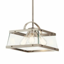 Cheap 👍 Kichler Lighting Darton 3-Light Pendant/Semi Flush Classic Pewter 😀 -Kichler Lighting Shop unnamed file 7357