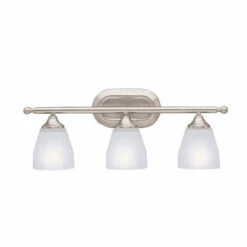 Promo 👏 Kichler Lighting Ansonia Collection 3-light Brushed Nickel Bath/Vanity Light 🤩