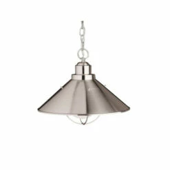 Budget 😀 Kichler Lighting Seaside Collection 1-light Brushed Nickel Outdoor Pendant 🥰