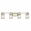Best Sale 🎉 Kichler Lighting Ashland Bay Collection 4-light Polished Nickel Bath/Vanity Light 🥰