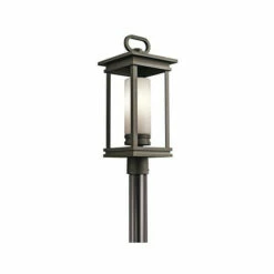 Buy 🥰 Kichler Lighting South Hope Collection 1-light Rubbed Bronze Outdoor Post Mount 💯