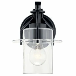 Coupon 💯 Kichler Lighting Everett 1-Light Black Wall Sconce With Clear Glass 💯 -Kichler Lighting Shop unnamed file 7428