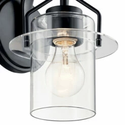 Coupon 💯 Kichler Lighting Everett 1-Light Black Wall Sconce With Clear Glass 💯 -Kichler Lighting Shop unnamed file 7429