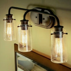 Hot Sale 🎉 Kichler Lighting Braelyn Collection 3-light Olde Bronze Bath/Vanity Light 👏 -Kichler Lighting Shop unnamed file 7444