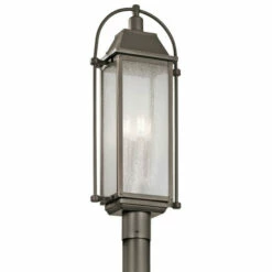 Best Sale 💯 Kichler Lighting Harbor Row Collection 4-light Olde Bronze Outdoor Post Mount 🎉