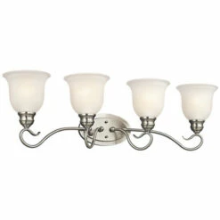 Coupon ⭐ Kichler Lighting Tanglewood Collection 4-light Brushed Nickel LED Bath/Vanity Light 💯