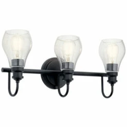Outlet 🧨 Kichler Lighting Greenbrier 3-Light Vanity Light Black 😀