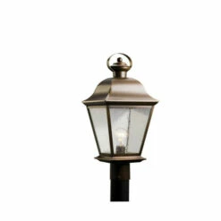 Discount ⭐ Kichler Lighting Mount Vernon Collection 1-light Olde Bronze Outdoor Post Lantern 👏