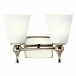 Budget ❤️ Kichler Lighting Kichler Cosabella 15 Inch 2 Light Vanity Light With Satin Etched Case Opal In Polished Nickel 🎁 -Kichler Lighting Shop unnamed file 749