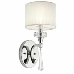 Promo π Kichler Lighting Parker Point Collection 1-light Chrome Wall Sconce β€οΈ
