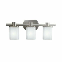 Budget ⭐ Kichler Lighting Lege Collection 3-light Brushed Nickel Bath/Vanity Light ✨