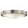Best deal 🔥 Kichler Lighting Lytham Collection 3-light Brushed Nickel Flush Mount 🎉