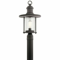Brand new 🥰 Kichler Lighting Riverwood Collection 1-light Weathered Zinc Outdoor Post Mount 🥰