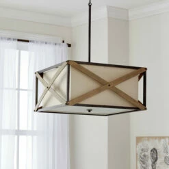 Deals 🎉 Kichler Lighting Cahoon Collection 4-light Anvil Iron Pendant/Semi Flush Mount 🧨 -Kichler Lighting Shop unnamed file 7595