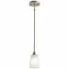 Budget 🎁 Kichler Lighting Skagos Brushed Nickel 1-Light Mini Pendant 🎁 -Kichler Lighting Shop unnamed file 7601