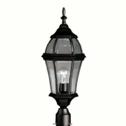 New 😉 Kichler Lighting Townhouse Collection 1-light Black Outdoor Post Lantern 😀