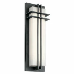 Deals 🥰 Kichler Lighting Manhattan Collection 2-light Textured Black Outdoor LED Wall Sconce ✨
