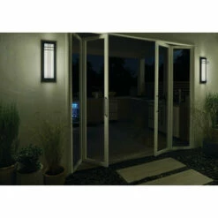 Deals 🥰 Kichler Lighting Manhattan Collection 2-light Textured Black Outdoor LED Wall Sconce ✨ -Kichler Lighting Shop unnamed file 7619