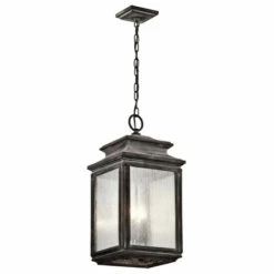 Best Pirce 🔥 Kichler Lighting Wiscombe Park Collection 4-light Weathered Zinc Outdoor Pendant ✔️ -Kichler Lighting Shop unnamed file 7627