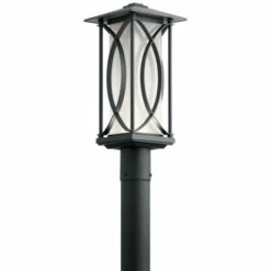 Cheap 🌟 Kichler Lighting Ashbern Collection 1-light Textured Black Outdoor Post Mount 🔔