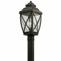 Outlet 🔥 Kichler Lighting Tangier Collection 1-light Olde Bronze Outdoor Post Mount 😀
