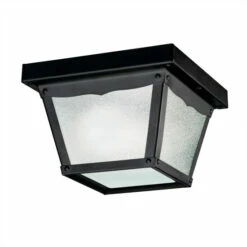 Cheapest ❤️ Kichler Lighting 1-Light Outdoor Flush Mount Light Black 😀