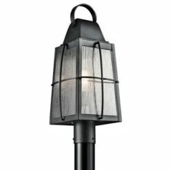 Promo ⌛ Kichler Lighting Tolerand Collection 1-light Textured Black Outdoor Post Mount 💯