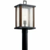 Budget ✔️ Kichler Lighting Marimount 1-Light Outdoor Post Light Glass Black 👍 -Kichler Lighting Shop unnamed file 7690