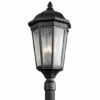 Brand new 😉 Kichler Lighting Courtyard Collection 3-light Textured Black Outdoor Post Lantern 🔥 -Kichler Lighting Shop unnamed file 7692