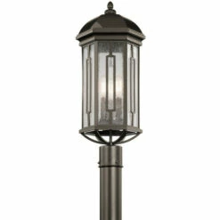 Discount 🤩 Kichler Lighting Gilmore Collection 3-light Olde Bronze Outdoor Post Mount 👏