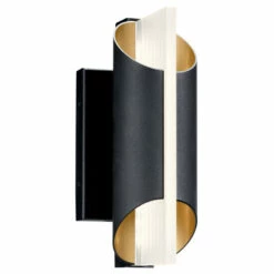 Outlet 🧨 Kichler Lighting Astalis 12 In. 1-Light Textured Black Integrated LED Outdoor Wall Sconce 😍