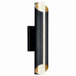 Outlet 🌟 Kichler Lighting Astalis 20.75 In. 1-Light Textured Black Integrated LED Outdoor Wall Sconce ⌛