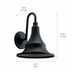 Discount ❤️ Kichler Lighting Kichler Hampshire 19.75 Inch 1 Light Large Outdoor Wall Light In Textured Black 🥰 -Kichler Lighting Shop unnamed file 7761