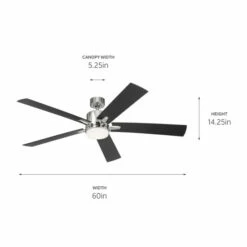 Brand new ⭐ Kichler Lighting Lucian Elite XL 60 Inch Integrated LED Indoor Polished Nickel Ceiling Fan ✨ -Kichler Lighting Shop unnamed file 7766