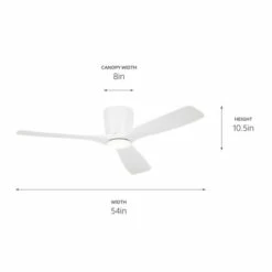 Flash Sale ⭐ Kichler Lighting Volos 54 Inch Integrated LED Indoor Matte White Flush Mount Ceiling Fan 🎁 -Kichler Lighting Shop unnamed file 7775