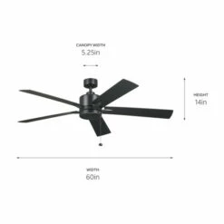 Coupon 🎁 Kichler Lighting Lucian II 60 Inch Indoor Satin Black Ceiling Fan 🥰 -Kichler Lighting Shop unnamed file 7780