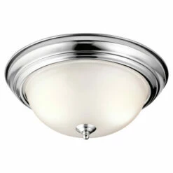 Deals 👍 Kichler Lighting Transitional 2-light Chrome Flush Mount ⭐