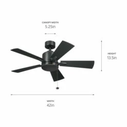 Best reviews of ❤️ Kichler Lighting Lucian II 42 Inch Indoor Satin Black Ceiling Fan 🥰 -Kichler Lighting Shop unnamed file 7795