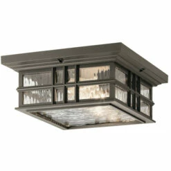 Top 10 ⌛ Kichler Lighting Beacon Square Collection 2-light Olde Bronze Outdoor Flush Mount 🥰