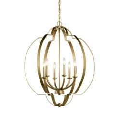 Promo 🌟 Kichler Lighting Voleta 6-Light Foyer Chandelier Natural Brass ❤️ -Kichler Lighting Shop unnamed file 820