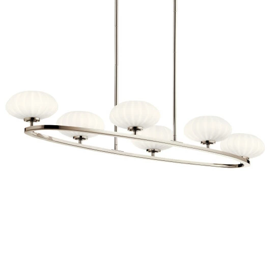 Discount 𧨠Kichler Lighting Pim 6-Light Oval Chandelier Polished Nickel π€© 4 Discount 𧨠Kichler Lighting Pim 6-Light Oval Chandelier Polished Nickel π€© - Image 2