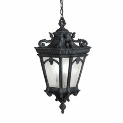 Discount ✔️ Kichler Lighting Tournai Collection 3-light Textured Black Outdoor Pendant 🥰