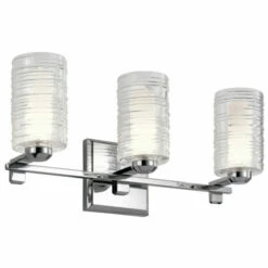 Cheap 🎁 Kichler Lighting Kichler Giarosa 22.25 Inch 3 Light Vanity Light In Chrome ❤️