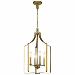 Wholesale 💯 Kichler Lighting Morrigan 4-Light Mini Chandelier Natural Brass 😍