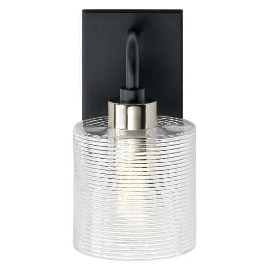 Best reviews of π Kichler Lighting Kichler Harvan 9.25 Inch 1 Light Wall Sconce With Clear Ribbed Glass In Black π 4 Best reviews of π Kichler Lighting Kichler Harvan 9.25 Inch 1 Light Wall Sconce With Clear Ribbed Glass In Black π - Image 2