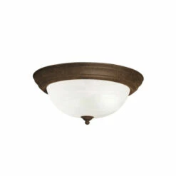 Promo 🌟 Kichler Lighting Transitional 2-light Tannery Bronze Flush Mount 👏