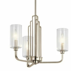 Cheap 🧨 Kichler Lighting Kichler Kimrose 3 Light Chandelier With Clear Fluted Glass In Polished Nickel And Satin Nickel 🔔 -Kichler Lighting Shop unnamed file 990